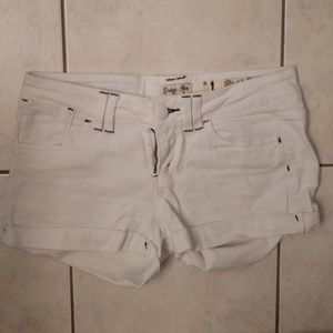White Jean Shorts